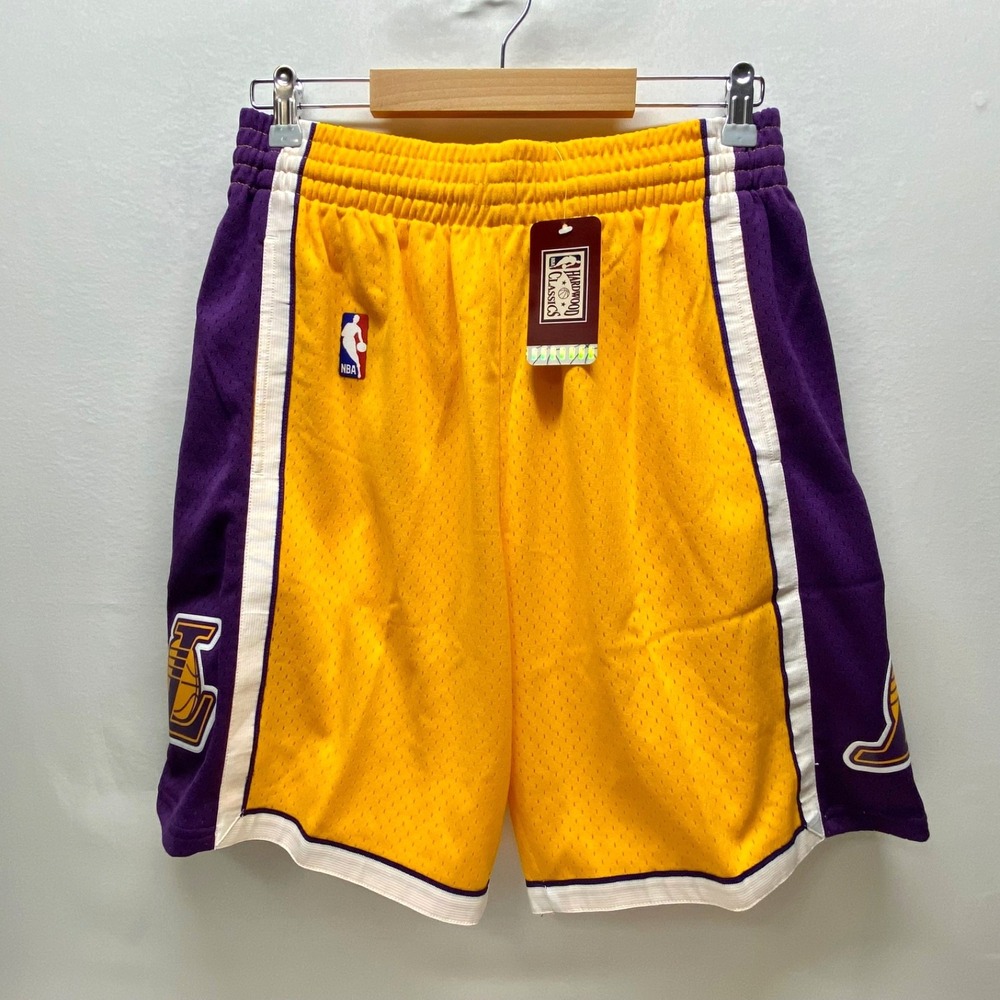 Los Angles Lakers NBA Shorts M Gold 2009-10 LA Home Basketball HWC Mitchell Ness
